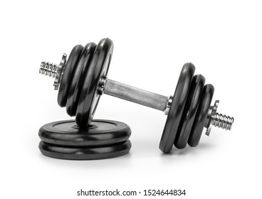 Gym Dumbbell Isolated White Background