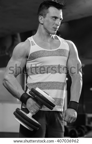 Similar – Image, Stock Photo Young sportsman drinking water after jogging