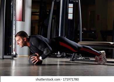 Gym Man Pushup Strength Pushup Exercise Stock Photo 171971780 ...