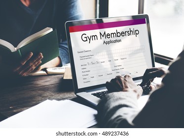 Gym Membership Application Form Concept