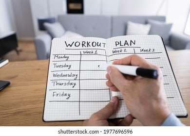 Gym Training Plan. Exercise And Workout Schedule