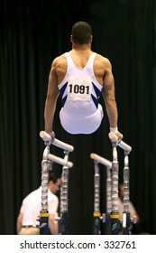 Gymnast On Parallel Bars