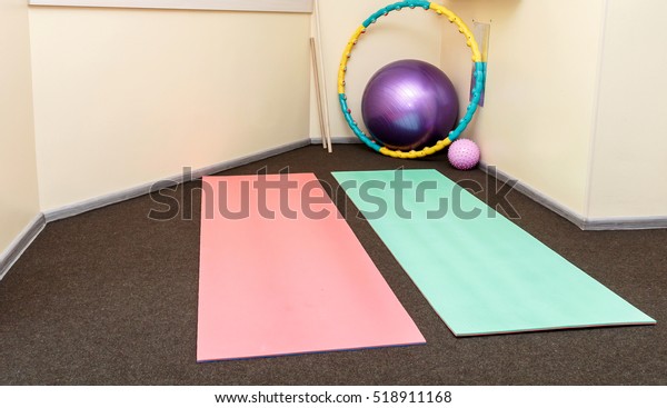 Gymnastic Mats Balls Rehabilitation Room Empty Stock Photo Edit