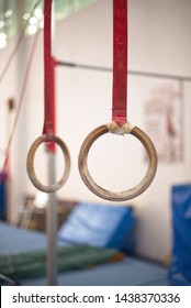 Gymnastic rings close up,professional sport equipment