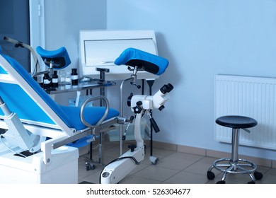 Gynecological room with chair and equipment - Shutterstock ID 526304677