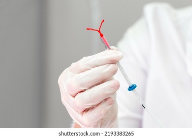 Gynecologist Holding An IUD Birth Control Device