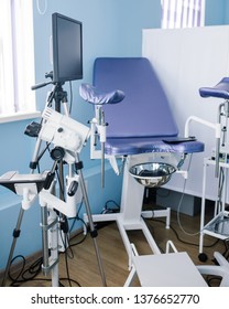gynecology in the clinic / gynecology room, medical instruments, interior of the genicology clinic - Shutterstock ID 1376652770
