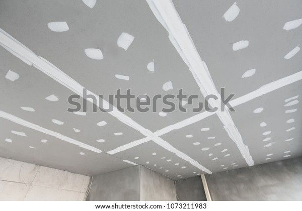 Gypsum Board Plaster Ceiling House Under Objects Stock Image