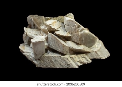 Gypsum Isolated On Black Background 