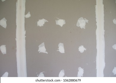 Gypsum Plaster On Gypsum Board Background