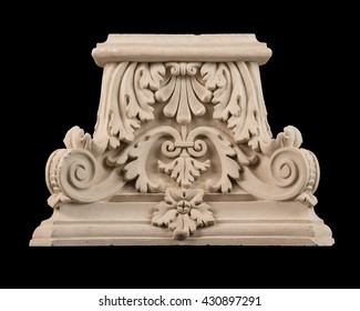 gypsum pommel column on a black background - Powered by Shutterstock