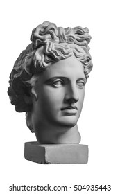 Gypsum Statue Of Apollo's Head