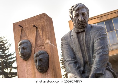 Gyumri, Armenia -January/2018- Monument Of Frunzik Mkrtchyan.