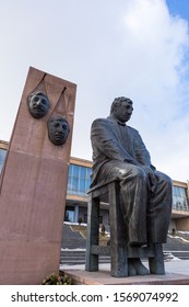 Gyumri, Armenia -January/2018- Monument Of Frunzik Mkrtchyan.