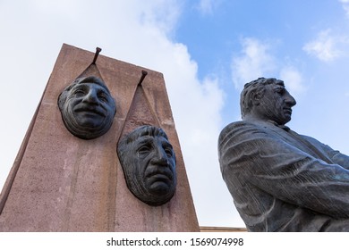 Gyumri, Armenia -January/2018- Monument Of Frunzik Mkrtchyan.