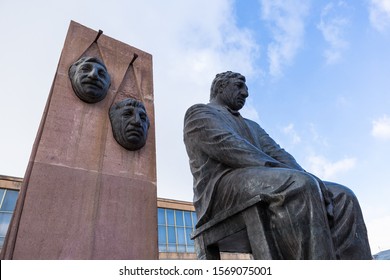 Gyumri, Armenia -January/2018- Monument Of Frunzik Mkrtchyan.