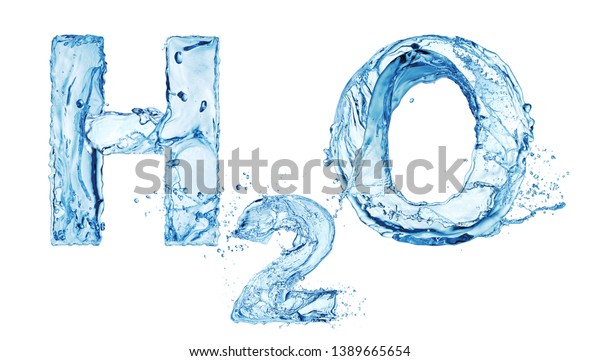 H2o Water Letters Isolated On White Stock Photo (Edit Now) 1389665654