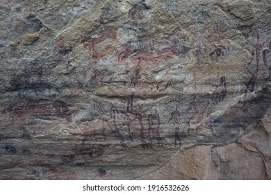 Ha Baroana Cave Paintings In Maseru Lesotho.