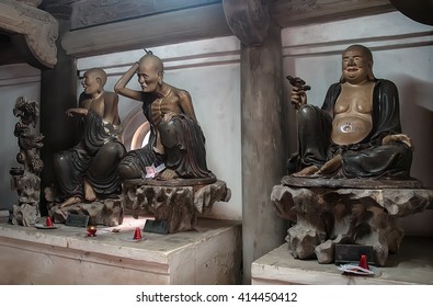 HA NOI, VIET NAM, January 14, 2016 The Ancient Statue, Tay Phuong Pagoda On The Outskirts Of Ha Noi, Vietnam