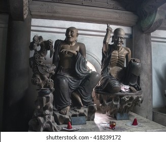 HA NOI, VIET NAM, January 14, 2016 The Ancient Statue, Tay Phuong Pagoda On The Outskirts Of Ha Noi, Vietnam