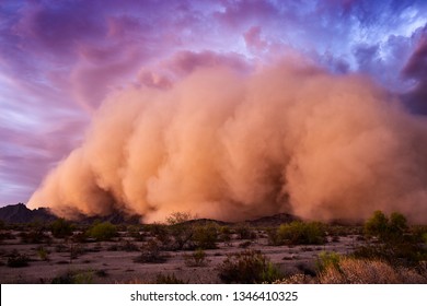 Haboob Dust Storm In The Desert