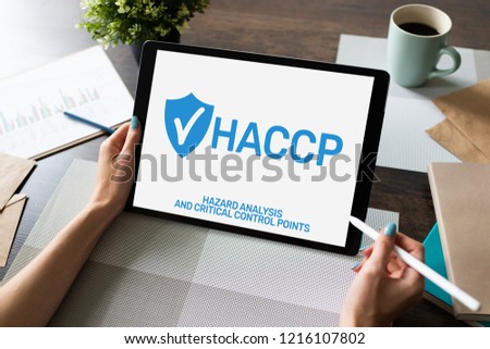 HACCP - Hazard Analysis and Critical Control Point. Standard and certification, quality control management rules for food industry.