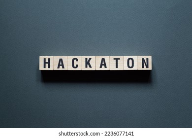 Hackaton - word concept on cubes