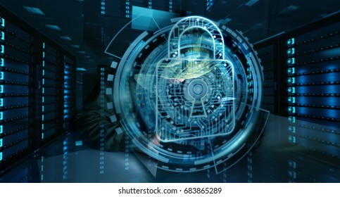Hacker accessing to personal data information with a computer in a dark room 3D rendering