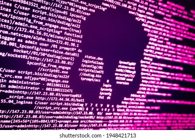 Hacker attack danger red message