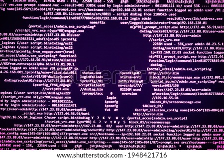 Hacker attack danger red message