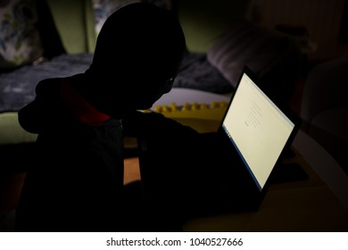 Hacker attacking internet
