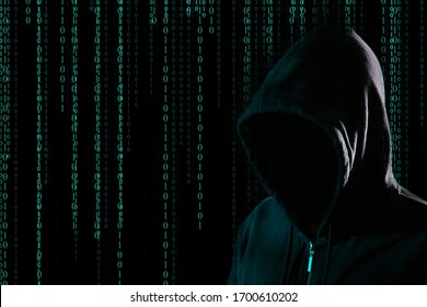 Hacker and digital binary code on dark background. Cyber crime concept - Powered by Shutterstock - Get 15% off with code: PIKWIZARD15