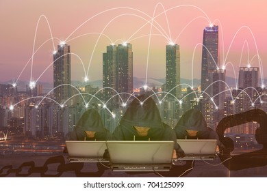 Hacker hacking on cyber/Cyber Security