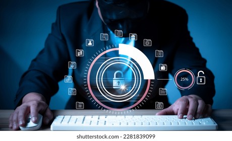 Hacker hacks network, cybersecurity vulnerability and hacker,coding,malware concept.Hooded computer hacker in cybersecurity vulnerability , metaverse digital world technology.