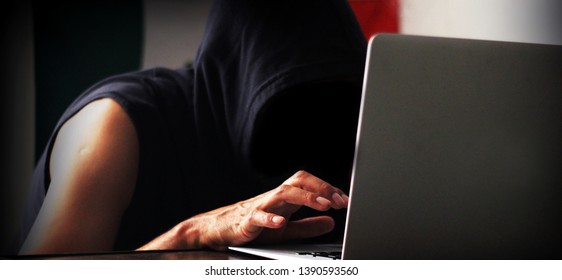 Hacker with laptop