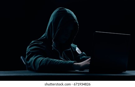 Man Dark Male Hacker Young Male Stock Photo (Edit Now) 645669124 ...