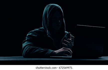 Hacker Laptop Stock Photo (Edit Now) 672569971