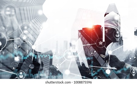 Hacker man steal information - Shutterstock ID 1008875596