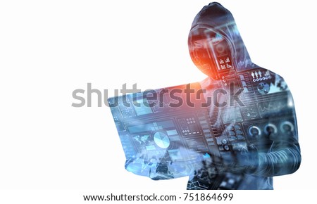 Hacker man steal information