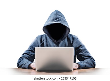 hacker on a laptop - Shutterstock ID 253549105