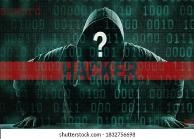 Hacker prints a code on a laptop keyboard to break into a cyberspace