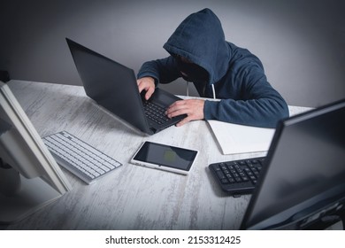  Hacker Stealing Information From The Office Computer. Hacking, Criminal