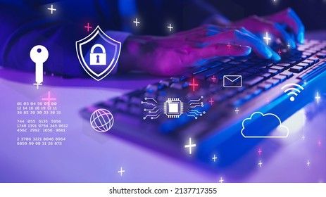 Hacker Technology, Cybersecurity VPN Virtual Private Network Cybercrime Protection, Mobile Digital Wallet Online Secure Payment Protection Security, Blockchain Crypto Currency 