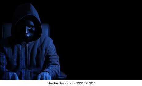 Hacker working on a code 