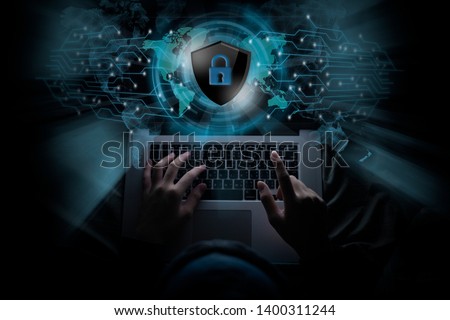 Hackers are using his laptop to hacking system Try to elicit information Private of people on the internet. Concept of Tragedy and Online Secret Defense