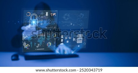 Hacking cybersecurity efforts address hacking risks from fraud using advanced tools, while cybersecurity professionals assess complex intelligence and hacking through professional measures, technology, cyber threat awareness, business protection, digital security, and data defense.