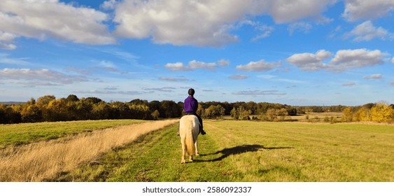 Hacking out across the fields