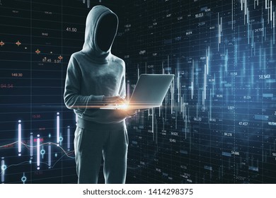 Hacking Trade Concept Hacker Using Laptop Stock Photo 1414298375 ...