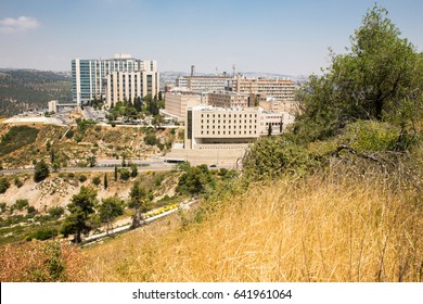 Hadassah Ein Karem Kerem Medical Center Hospital Buildings Exterior View, Jerusalem Israel.