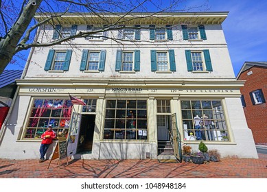 HADDONFIELD, NJ -17 MAR 2018- Located In Camden County, New Jersey, The Historic Town Of Haddonfield, Originally Occupied By Lenni Lenape Native Americans, Is A Major Paleontology Site.